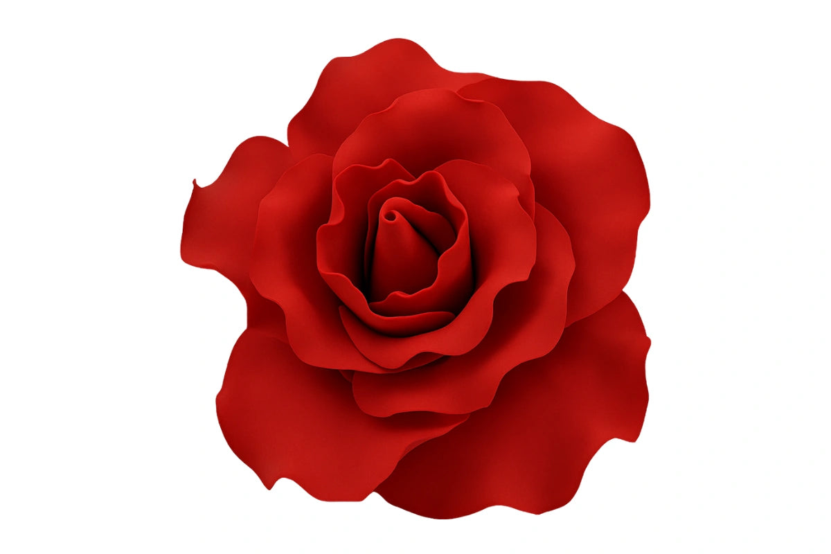 Red Extra Large Rose Flower 12cm - Sweet Sugar Flowers