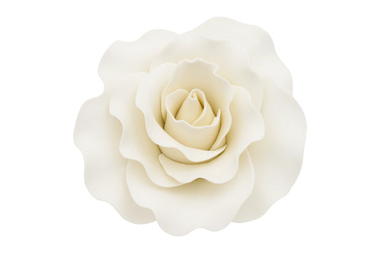 White Extra Large Rose Flower 12cm - Sweet Sugar Flowers