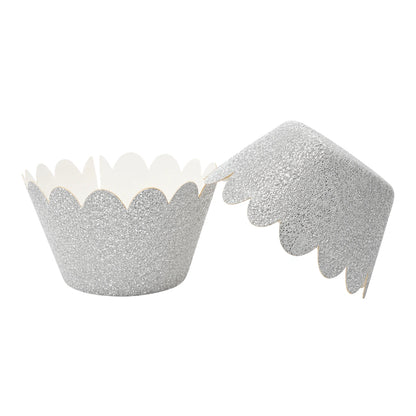 Silver Cake Wraps - Cake Decorating Tools - Pack of 12 - Iconic Glitter
