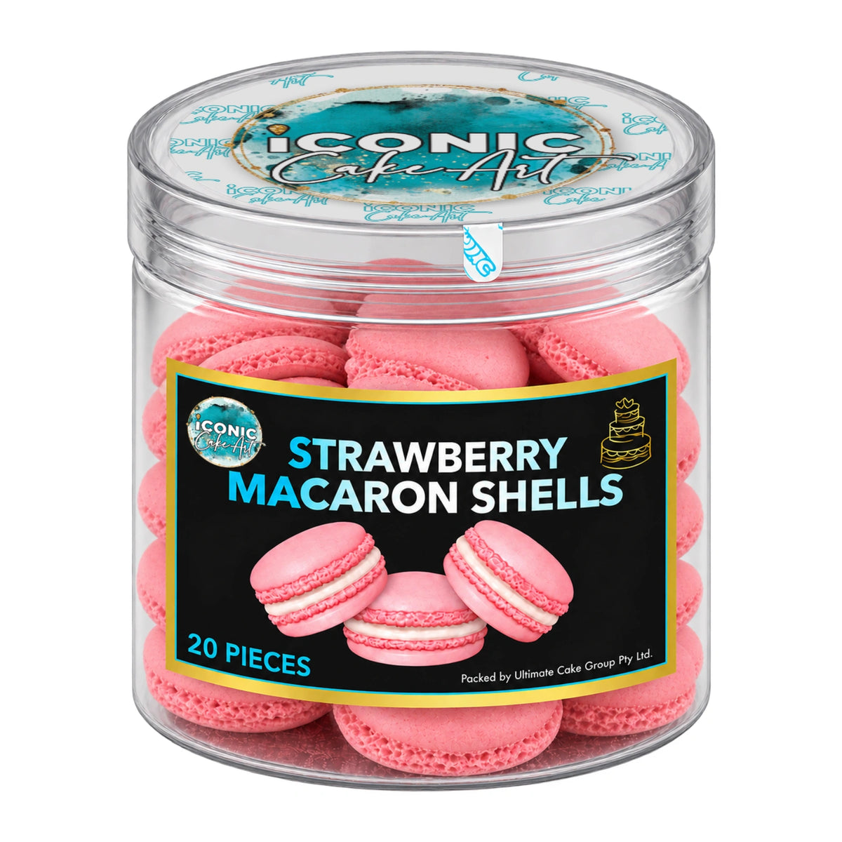 Strawberry Coloured Macaron Shells (20 Pack) - Iconic Cake Art