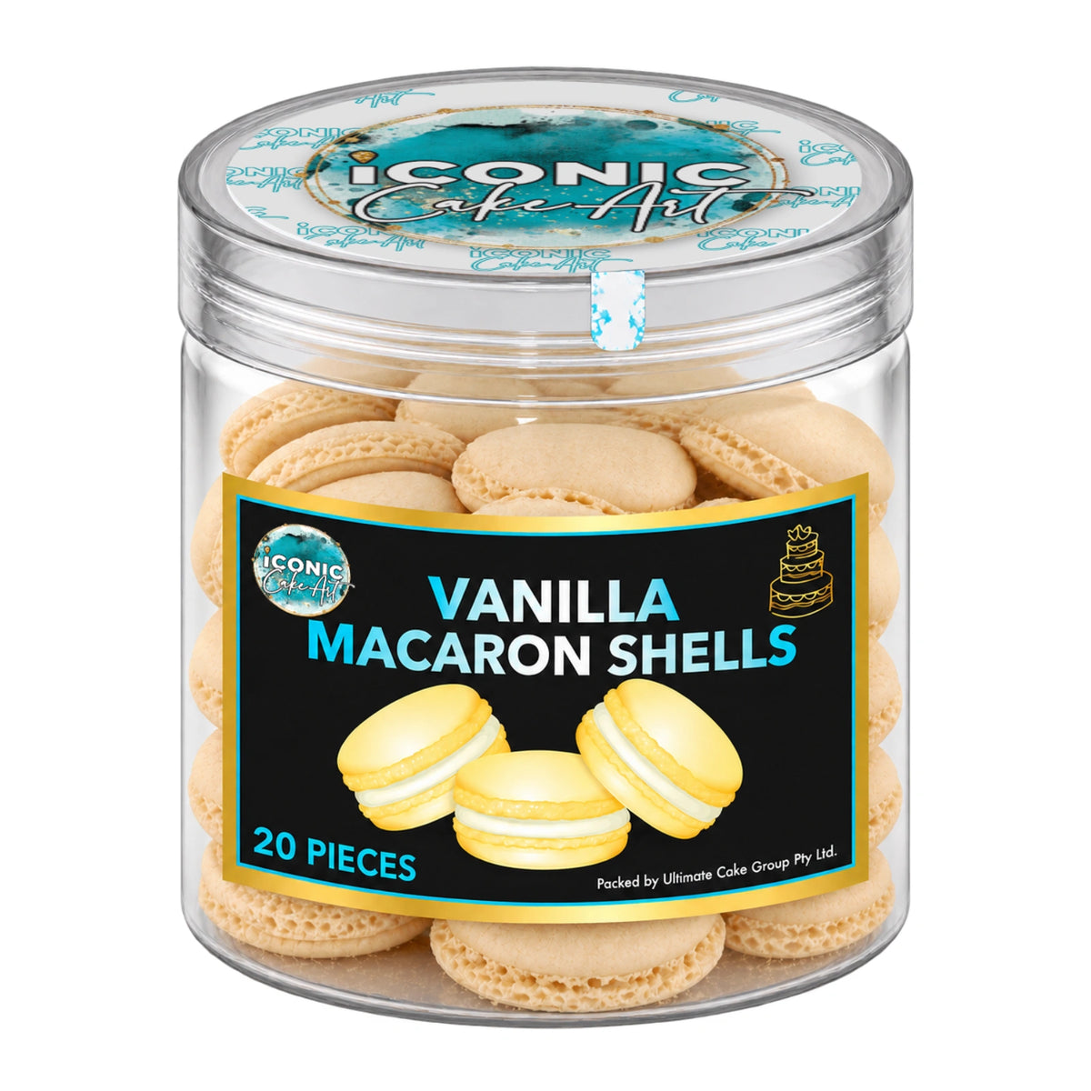 Vanilla Coloured Macaron Shells (20 Pack) - Iconic Cake Art