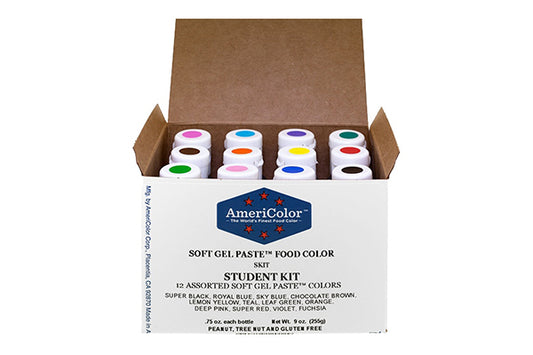 Soft Gel Paste 12 Colour Student Kit 0.75oz - Americolor