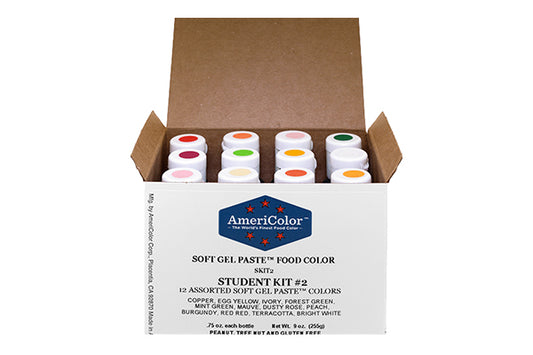 Soft Gel Paste 12 Colour Student Kit 2 0.75oz - Americolor