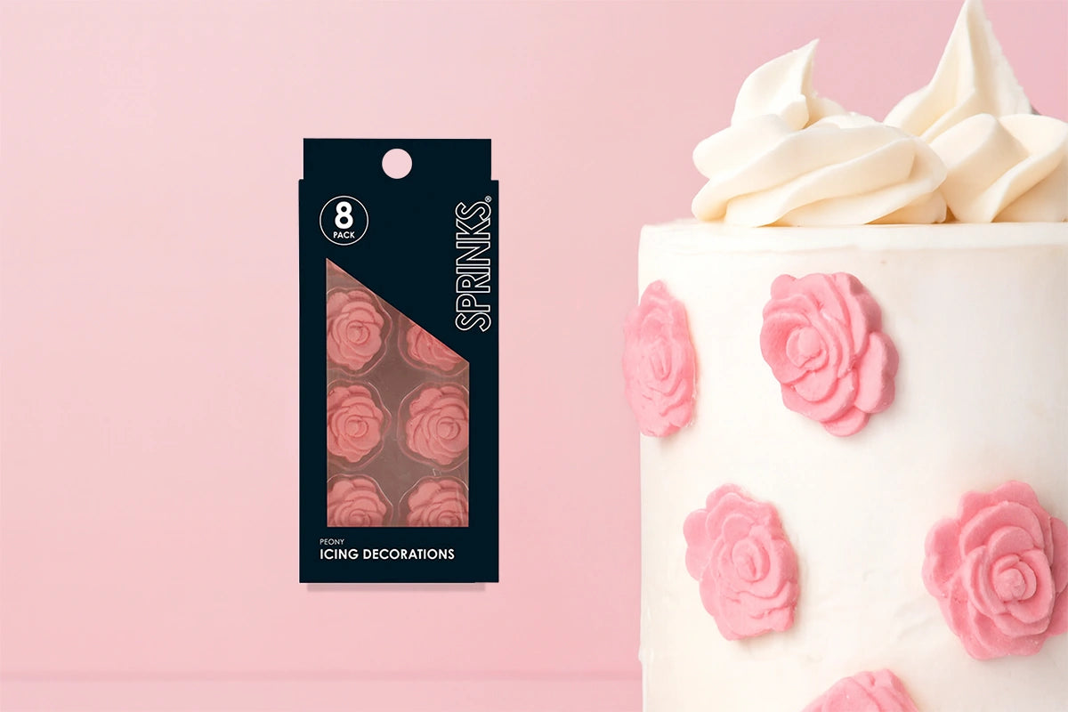 Peony Icing Decorations (8 Pack) - Sprinks
