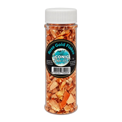 Rose Gold Flakes 2g - Iconic Cake Art