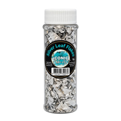 Silver Flakes 2g - Iconic Cake Art