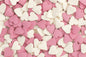White Pink Hearts 1kg - Iconic Sprinkles
