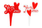 White Yo Te Amo Red and - Cupcake Picks (8 Pack) - Bakery Crafts