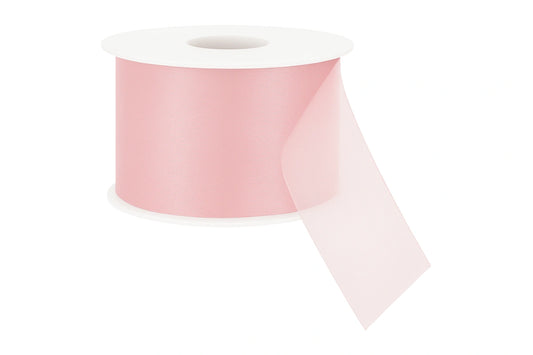 Pink Light Organza Ribbon - Sold Per Meter 50mm - My Dream Cake