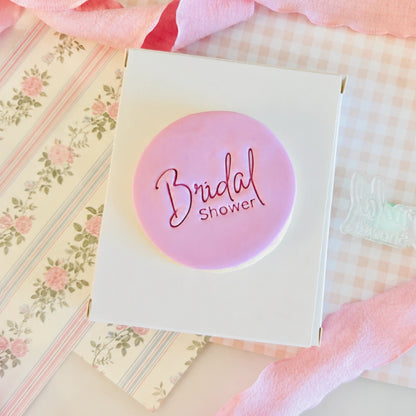 Bridal Shower Text Stamp (SweetP) - Custom Cookie Cutters