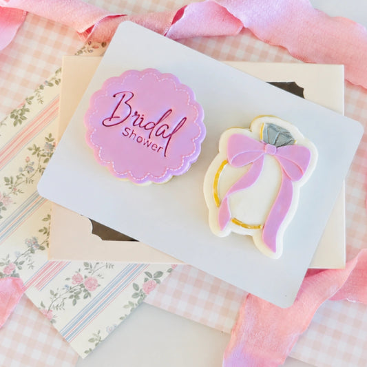 Bridal Shower Text Stamp (SweetP) - Custom Cookie Cutters