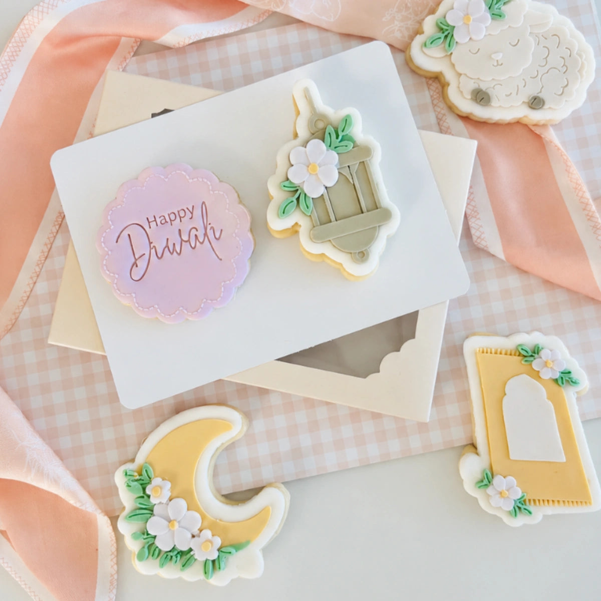 Happy Diwali Text Stamp (SweetP) - Custom Cookie Cutters