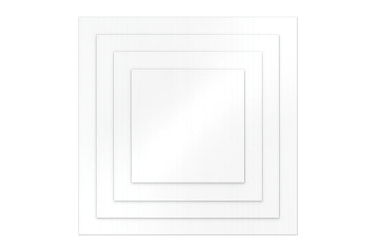 Ganache Lid Set - Square (6,8,10,12)-Sharp Edge - Cake Decorating Tools (4 Pack) - Gateau Art