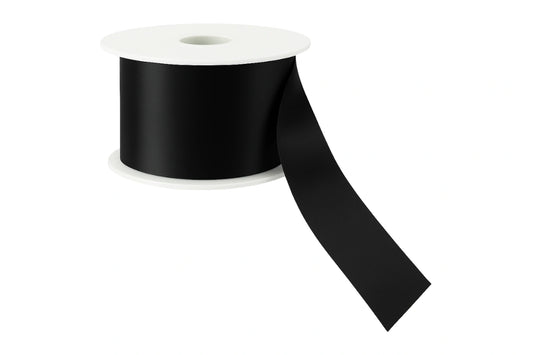 Black Satin Ribbon Double Sided 25mm - My Dream Cake