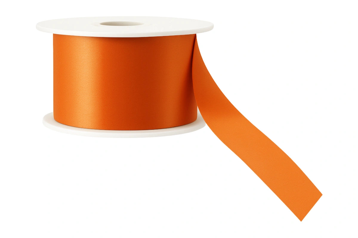 Orange Satin Ribbon Double Sided 25mm - My Dream Cake