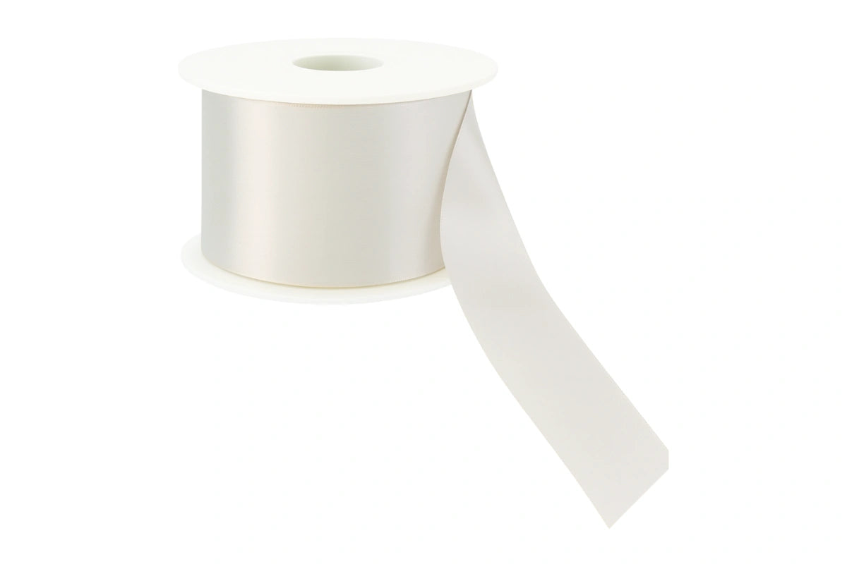White Off Satin Ribbon Double Sided 25mm - My Dream Cake
