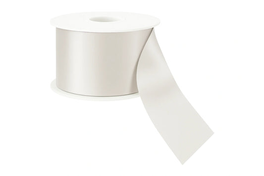 White Off Satin Ribbon Double Sided 38mm - My Dream Cake