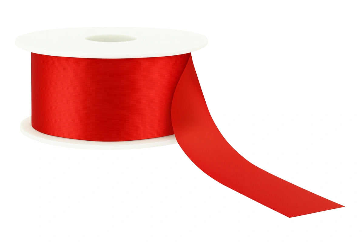 Red Satin Ribbon Double Sided 25mm - My Dream Cake