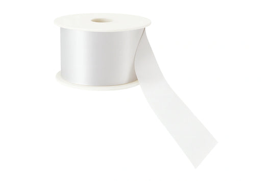 White Satin Ribbon Double Sided 25mm - My Dream Cake