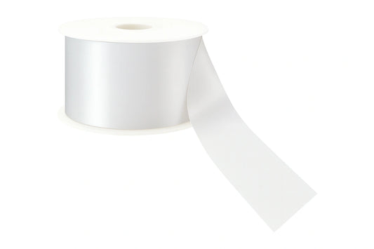 White Satin Ribbon Double Sided 50mm - My Dream Cake