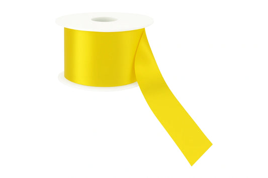 Yellow Satin Ribbon Double Sided 25mm - My Dream Cake