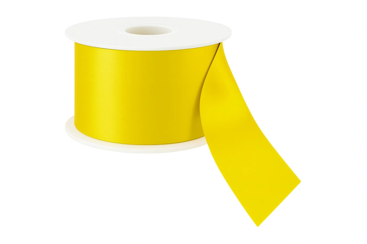 Yellow Satin Ribbon Double Sided 38mm - My Dream Cake