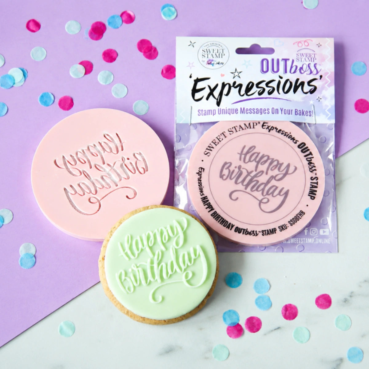 Elegant Happy Birthday - Outboss Expressions - Sweet Stamp
