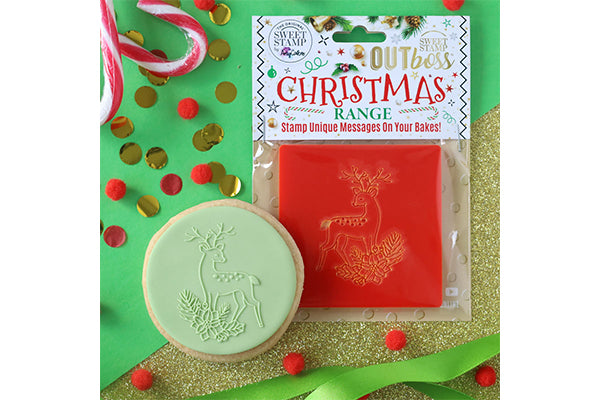 Floral Reindeer Outboss Christmas - Sweet Stamp