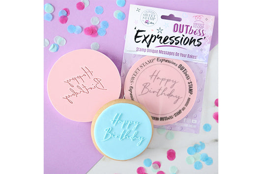 Modern Happy Birthday - Outboss Expressions - Sweet Stamp