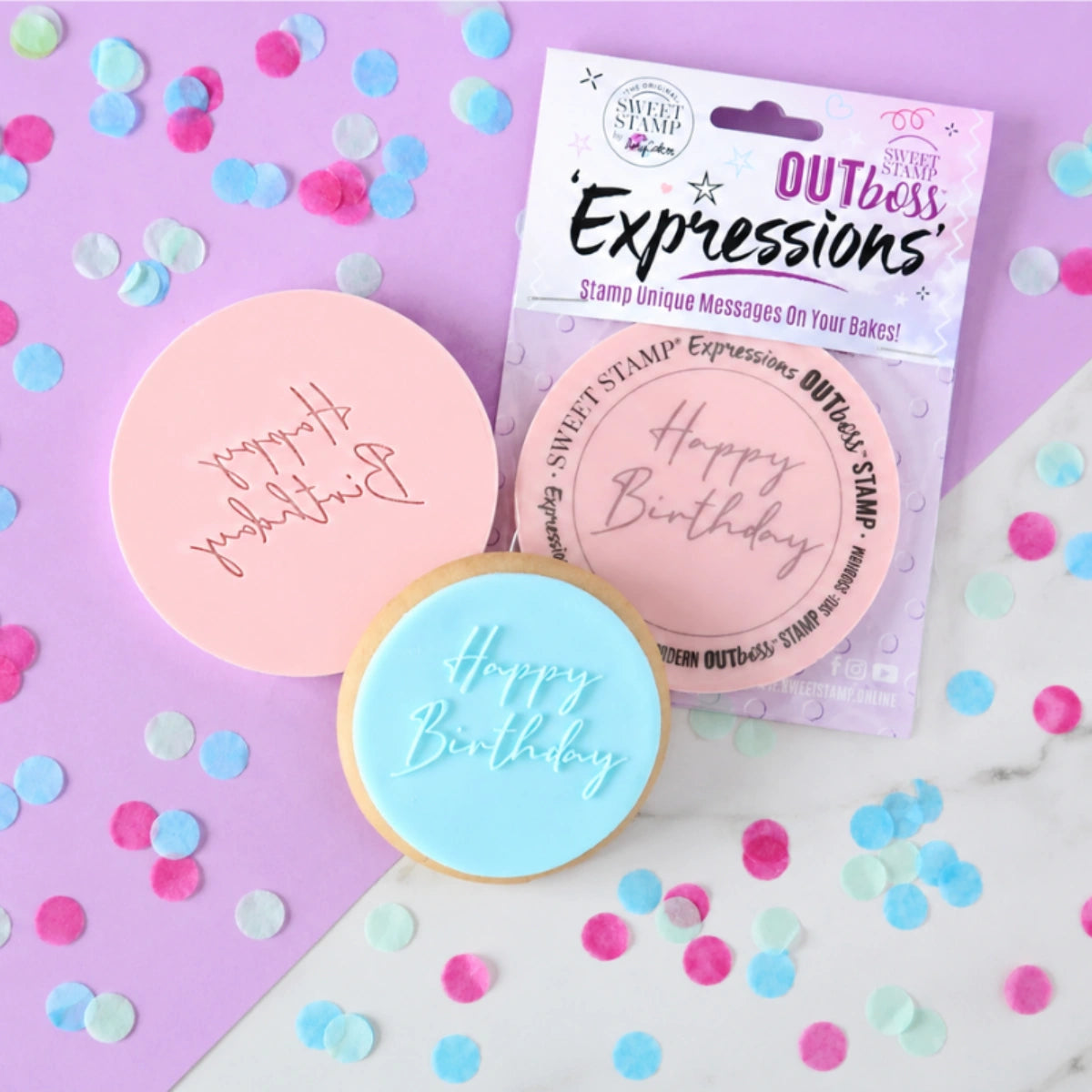 Modern Happy Birthday - Outboss Expressions - Sweet Stamp