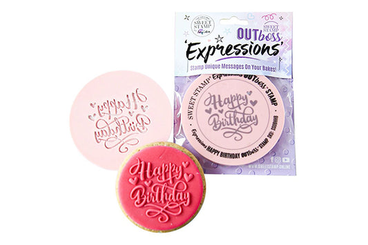 Hearts Happy Birthday - Outboss Expressions - Sweet Stamp