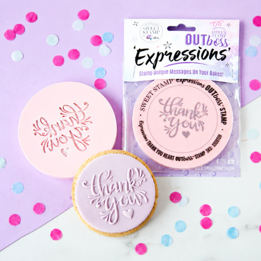 Thank You Heart - Outboss Expressions - Sweet Stamp