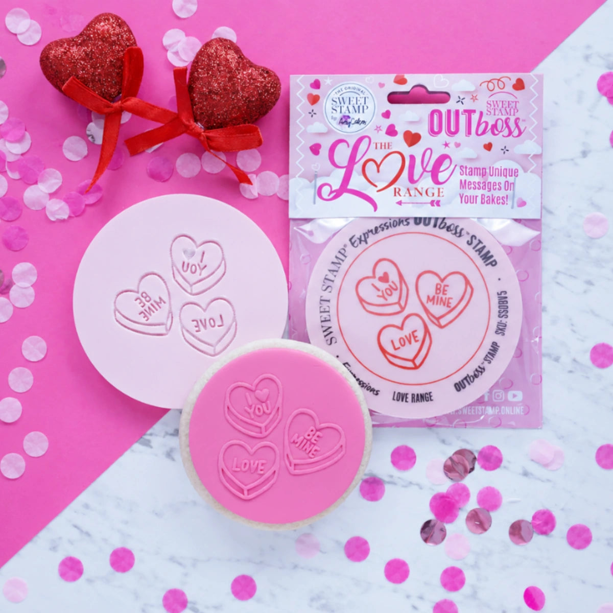 Cute Love Hearts - Outboss - Sweet Stamp