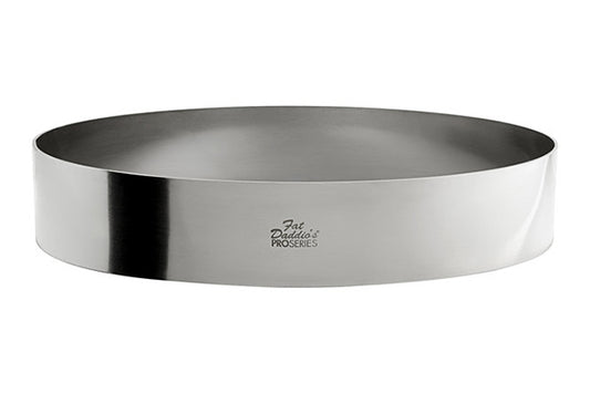 10 Inch Round x 2 Inch Deep Pastry Baking Stainless Steel Cake Ring - Fat Daddios