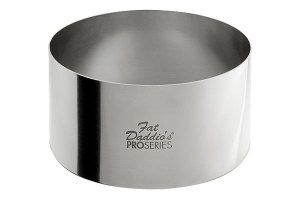 4 Inch Round x 2 Inch Deep Pastry Baking Stainless Steel Cake Ring - Fat Daddios