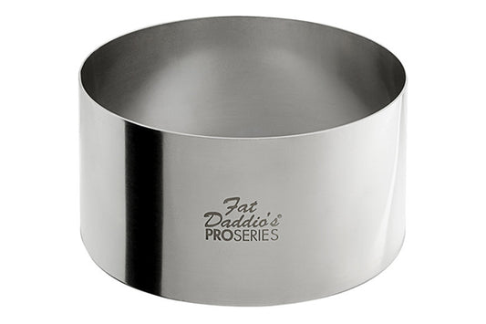 4 Inch Round x 2 Inch Deep Pastry Baking Stainless Steel Cake Ring - Fat Daddios