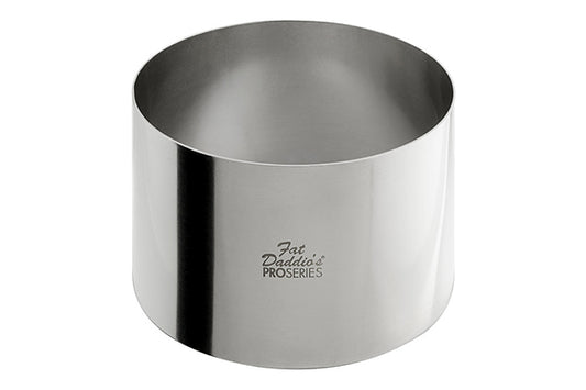 5 Inch Round x 3 Inch Deep Pastry Baking Stainless Steel Cake Ring - Fat Daddios