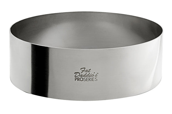 6 Inch Round x 2 Inch Deep Pastry Baking Stainless Steel Cake Ring - Fat Daddios