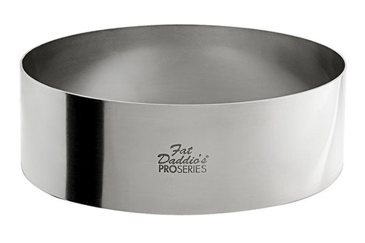 6 Inch Round x 2 Inch Deep Pastry Baking Stainless Steel Cake Ring - Fat Daddios