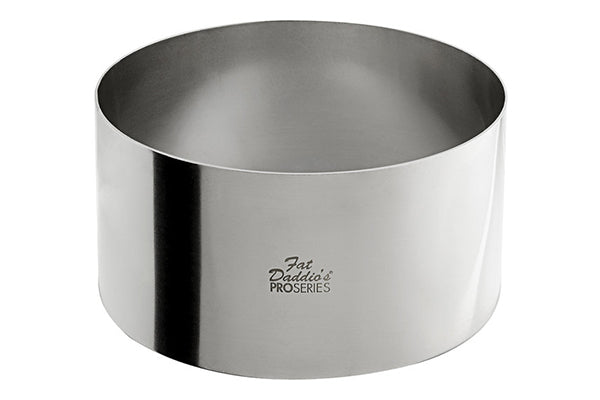 6 Inch Round x 3 Inch Deep Pastry Baking Stainless Steel Cake Ring - Fat Daddios
