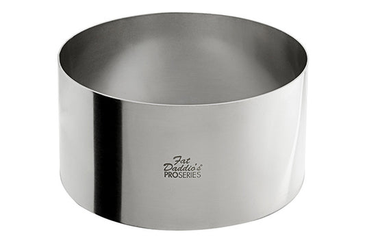 6 Inch Round x 3 Inch Deep Pastry Baking Stainless Steel Cake Ring - Fat Daddios