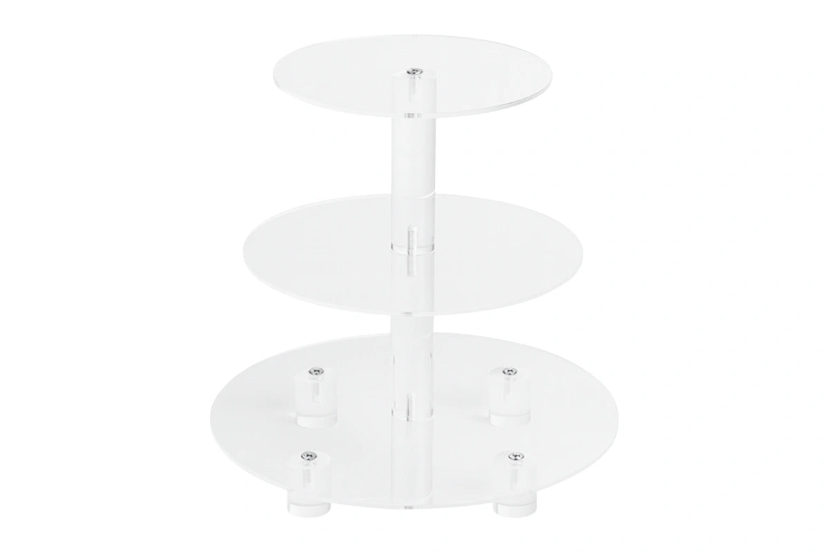 3 Tier Round Thick Cake Stand - Cupcake 4mm - Gateau Art