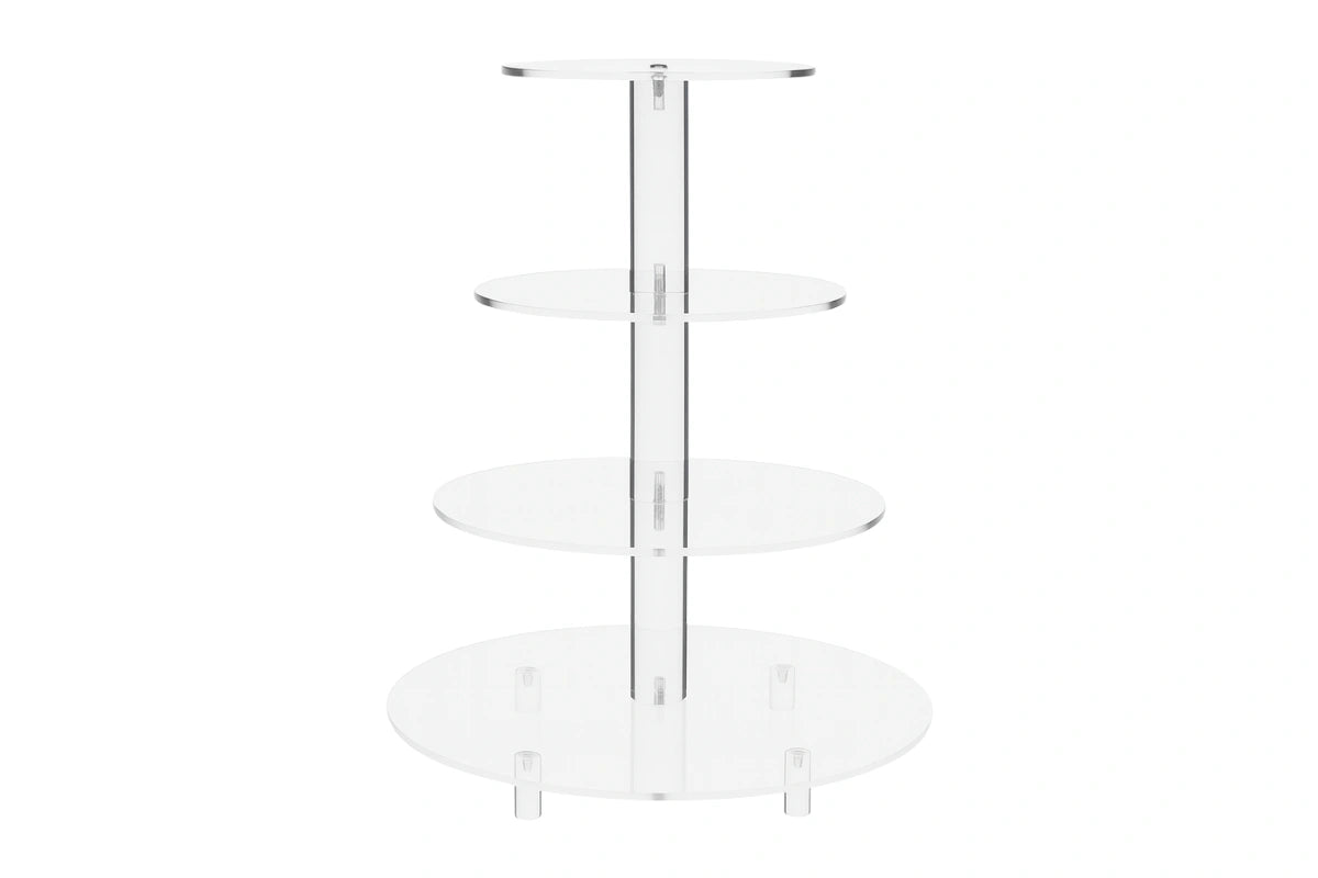 4 Tier Round Thick Cake Stand - Cupcake 4mm - Gateau Art