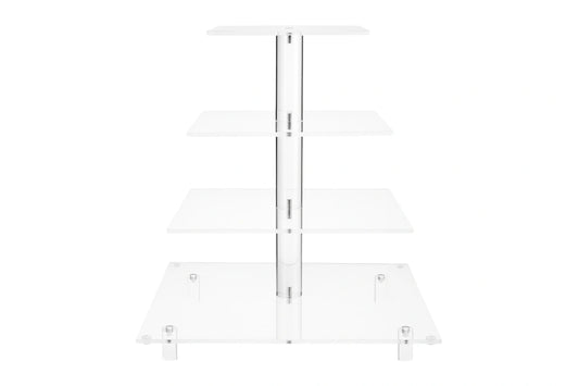 4 Tier Square Thick Cake Stand - Cupcake 4mm - Gateau Art