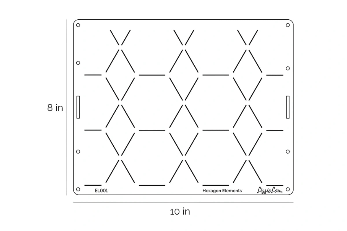 Cake Stencil - Full Size Design - LISSIE LOU STENCILS - Hexagon Elements
