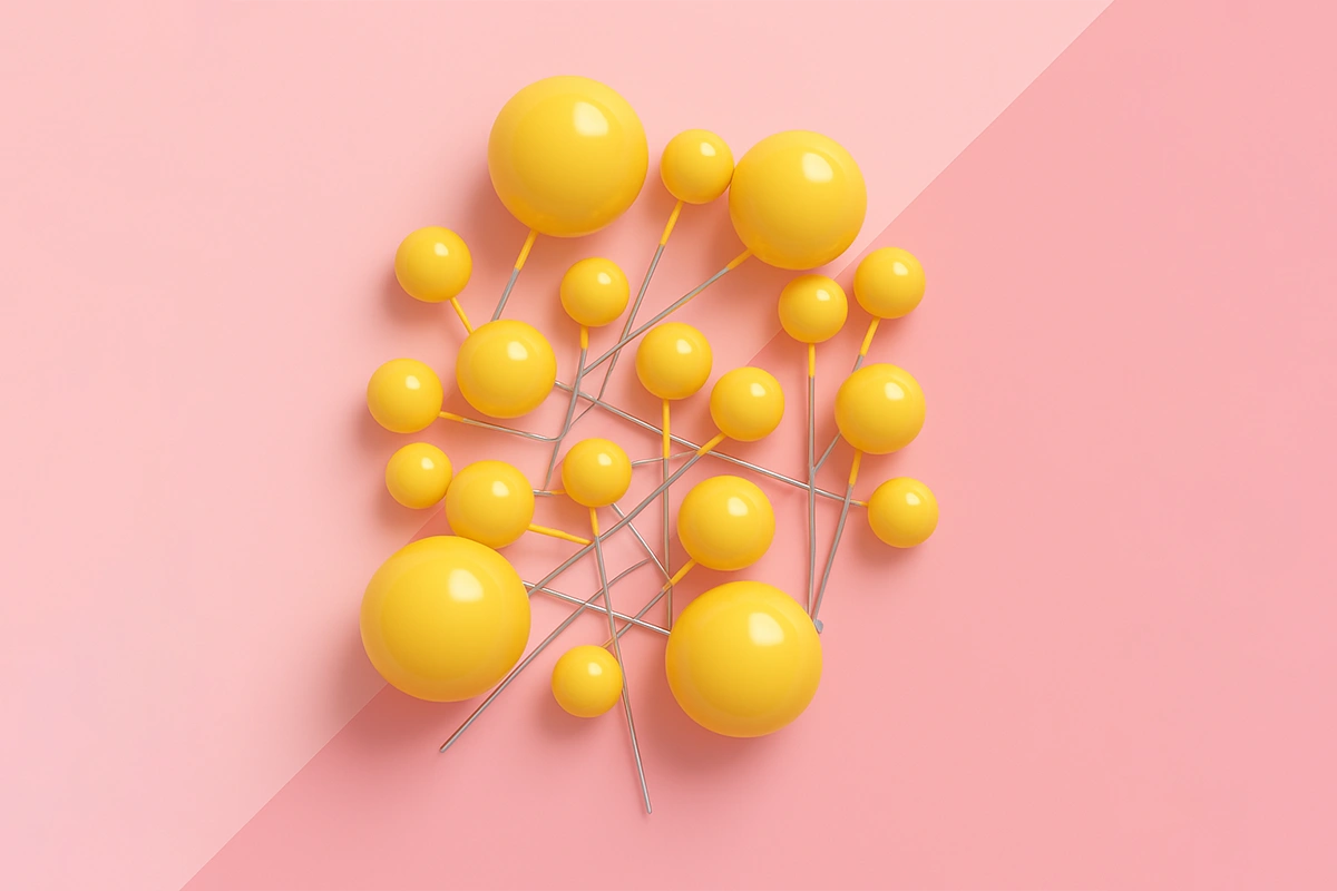 Yellow Ball Topper (20 Pack) - Iconic Cake Art