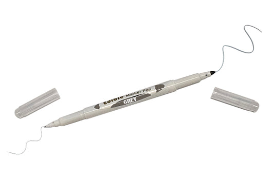 Grey Edible Marker Pen Double Sided (1 Pack) - Tasty Images