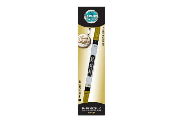 Gold Edible Metallic Double Ended Pen - Iconic Cake Art