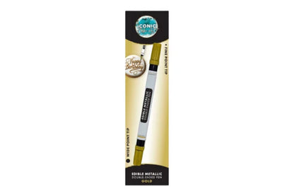 Gold Edible Metallic Double Ended Pen - Iconic Cake Art