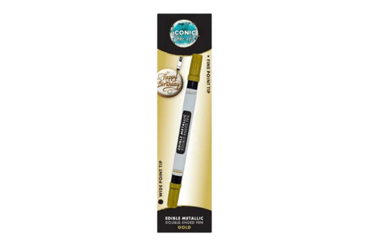 Gold Edible Metallic Double Ended Pen - Iconic Cake Art